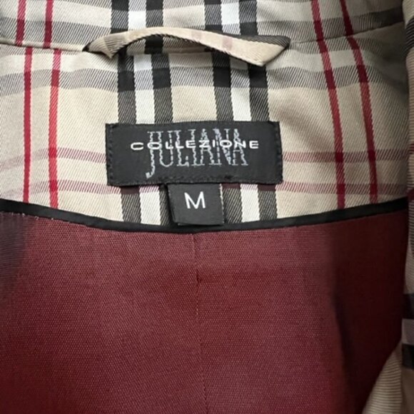 Juliana Collezione Check Plaid Snap Front Coat - Picture 5 of 6